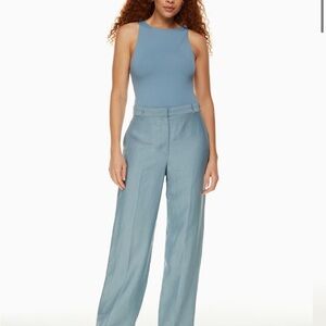 Babaton Light Blue Wide Leg Pants